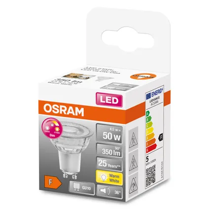 Ampoule LED à réflecteur Osram Superstar PAR16 Glowdim blanc chaud GU10 4,5W 4