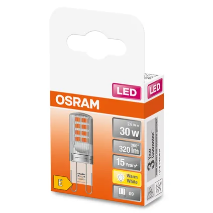 Ampoule LED Osram Pin blanc chaud G9 2,6W 4