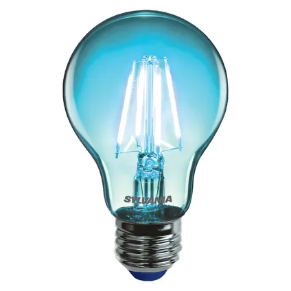 Ampoule filament LED Sylvania Helios Chroma A60 bleu E27 4W 2
