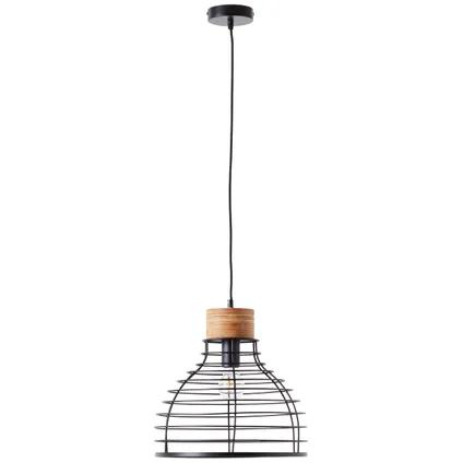 Brilliant hanglamp Avia zwart hout ⌀35cm E27 60W 6