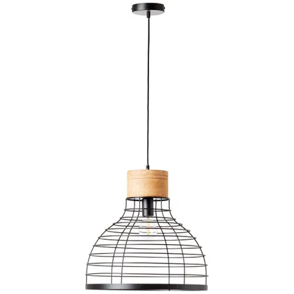 Brilliant hanglamp Avia zwart hout ⌀47cm E27 4