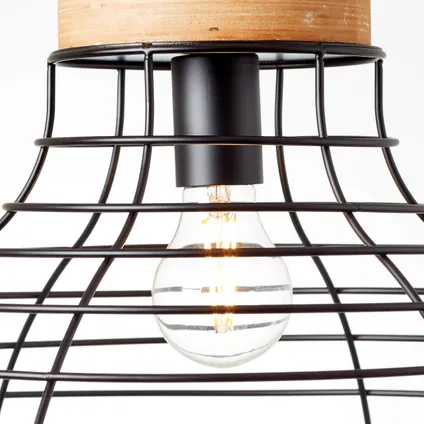 Brilliant hanglamp Avia zwart hout ⌀47cm E27 6