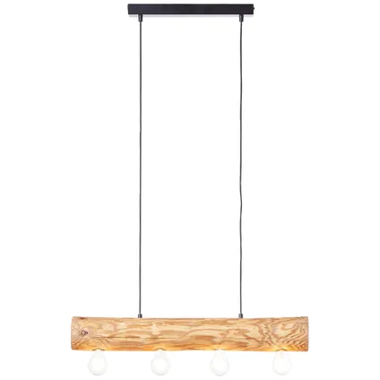 Brilliant hanglamp Trabo hout 4xE27 27W