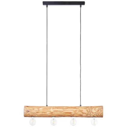 Brilliant hanglamp Trabo hout 4xE27 27W 4
