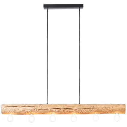 Brilliant hanglamp Trabo hout 6xE27 25W 5
