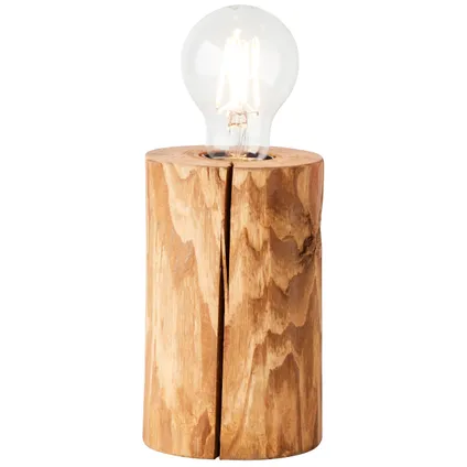 Brilliant tafellamp Trabo hout E27 25W