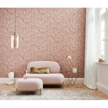 Elle Decoration behang Waves 1015105 roze 10,05x0,53m 4