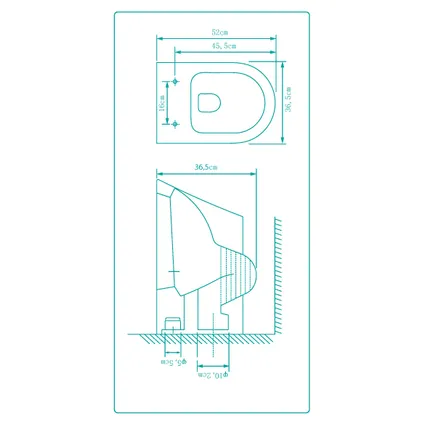 Aquavive hangtoilet Slizza wit | Soft-close & Quick release toiletzitting | Randloos toiletpot  6