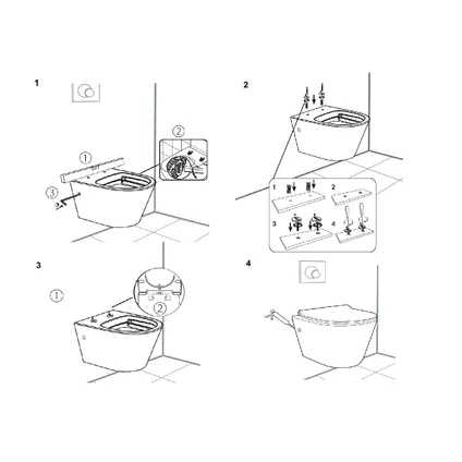 Aquavive hangtoilet Slizza wit | Soft-close & Quick release toiletzitting | Randloos toiletpot  7