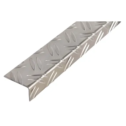 Profilé d'angle Alberts nervuré aluminium 53,6x29,5x1,5mm 2m