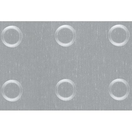 Alberts structuurplaat cirkel-reliëf aluminium geëloxeerd 480x240x1mm