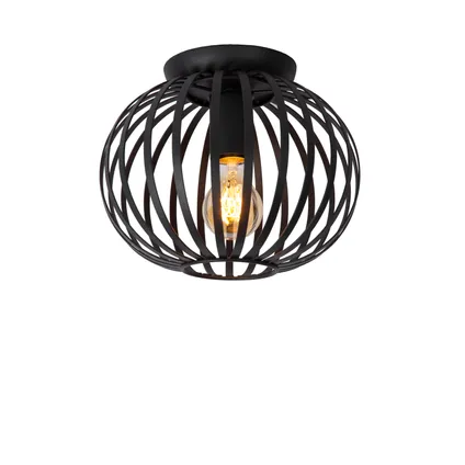 Lucide tafellamp Manuela zwart Ø25,5cm E27