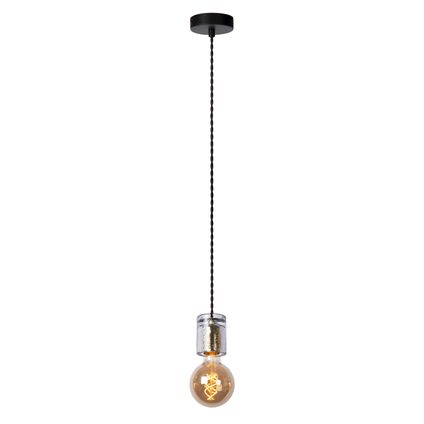 Lucide hanglamp Gelka gerookt glas Ø6,5cm E27