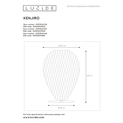 Lucide tafellamp Kenjiro groen Ø40cm E27 5