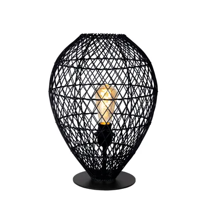 Lampe de table Kenjiro Lucide noir Ø40cm E27
