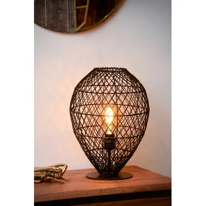 Lampe de table Kenjiro Lucide noir Ø40cm E27 7