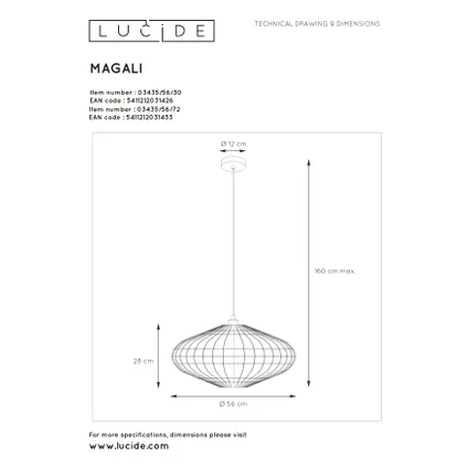 Lucide hanglamp Magali hout Ø56cm E27 7