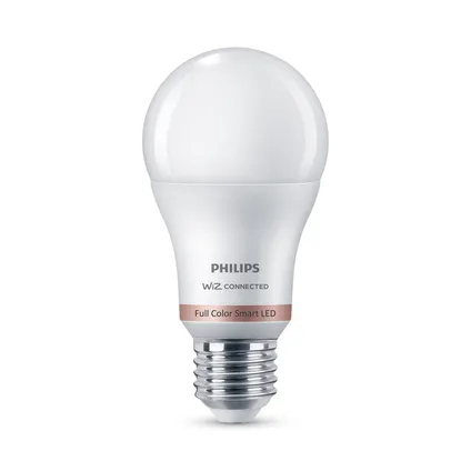 Lampe LED intelligente Philips A60 colorée E27 8W 3
