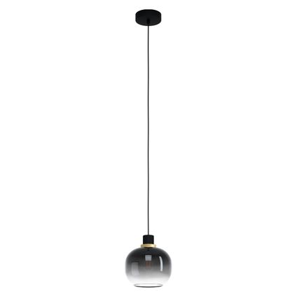 EGLO hanglamp Oilella zwart/grijs E27