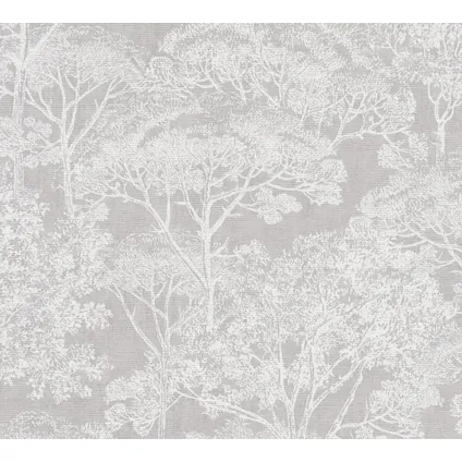 A.S. Création behangpapier natuurmotief crème, grijs en metallic - 53 cm x 10,05 m 2
