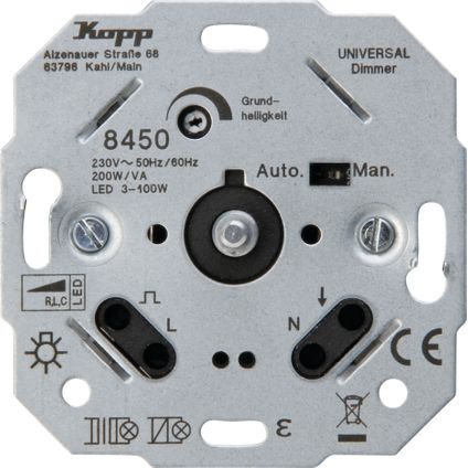 Kopp dimmer TechnikCenter LED druk RLC 3-170W
