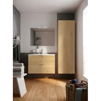 Ensemble meuble de salle de bains Euro Pack Allibert 80cm avec 2 tiroirs chêne arlington 2