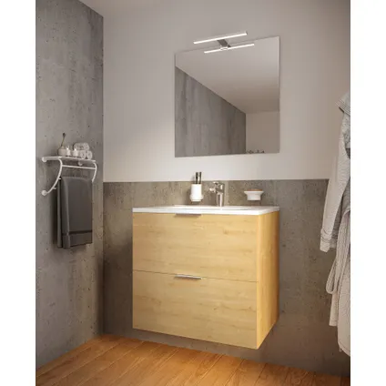 Ensemble meuble de salle de bains Euro Pack 60cm avec 2 tiroirs chêne arlington 2