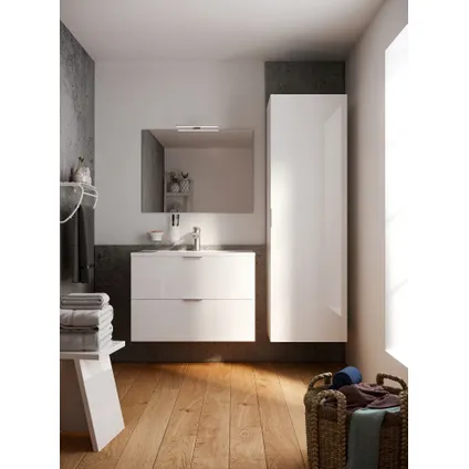 Ensemble meuble de salle de bains Euro Pack Allibert 80cm avec 2 tiroirs blanc brillant 2