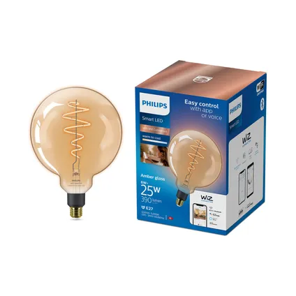 Philips slimme ledfilamentlamp G200 amber E27 6W 7