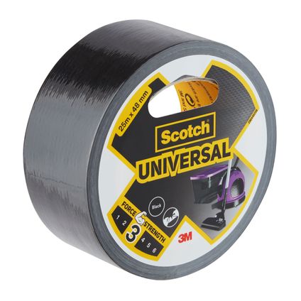 Scotch® Universele duct tape zwart 25mx48mm