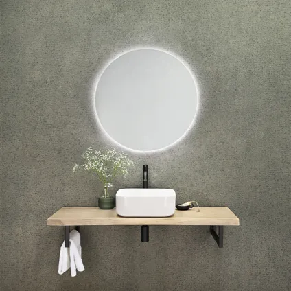 Miroir rond Differnz avec éclairage LED et interrupteur tactile Ø60cm 5