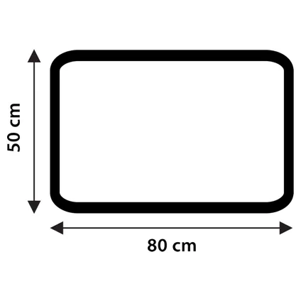 Tapis de bain Wales Differnz PVC 50x80cm noir/blanc 5