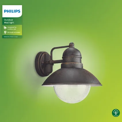 Philips wandlamp Damascus zwart 60W 8