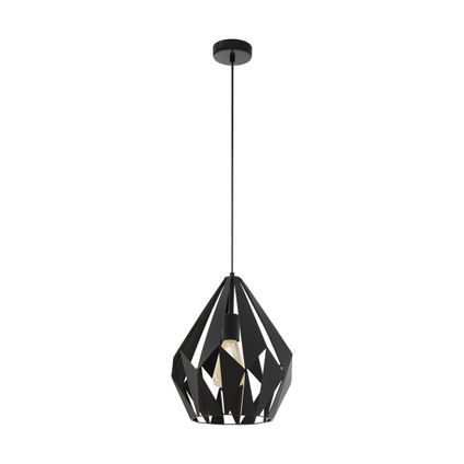 Eglo hanglamp Carlton 1 zwart E27 Ø31cm 60W