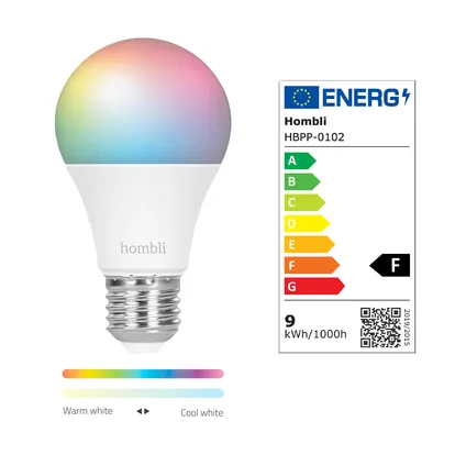 Hombli ledlamp Smart Bulb RGB + CCT 9W E27 Promo Pack 14