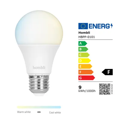 Hombli ledlamp Smart bulb CCT 9W E27 Promo Pack 14