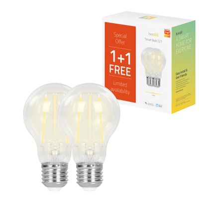Lampe à incandescence Hombli LED Smart Bulb 7W E27 Promo Pack