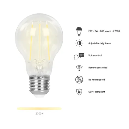 Lampe à incandescence Hombli LED Smart Bulb 7W E27 Promo Pack 15