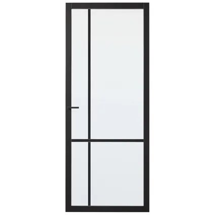 CanDo Industrial binnendeur Retford blank glas opdek links 83x201,5 cm