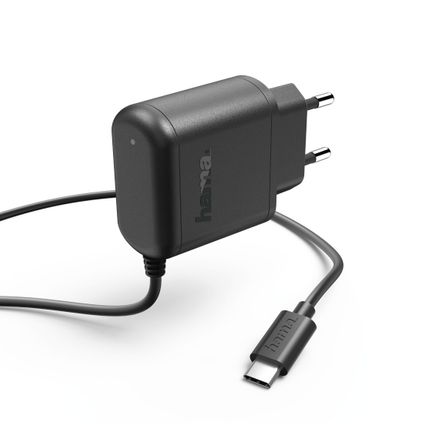 Hama USB oplader Type C 3A zwart