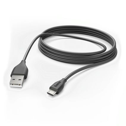 Hama micro-USB oplaad-/datakabel zwart