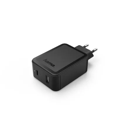 Hama oplader USB Type C/A Power Delivery Oplader Qualcomm Quick Charge 2.0/3.0 zwart 2