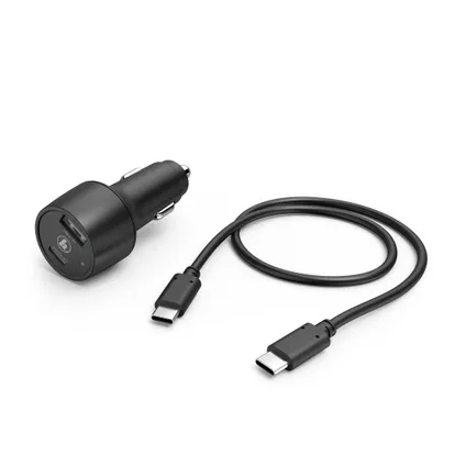 Hama auto-oplaadset USB-C / USB-A / PD zwart 2