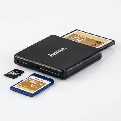Lecteur de carte mémoire externe Hama USB-3.0/ SD/microSD noir 3