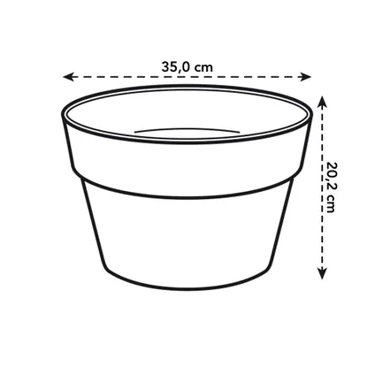Elho bloempot loft bowl rond Ø35cm ochre 5
