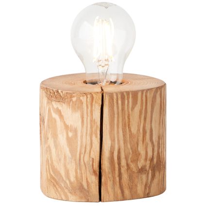 Brilliant tafellamp Trabo hout 10cm E27 25W