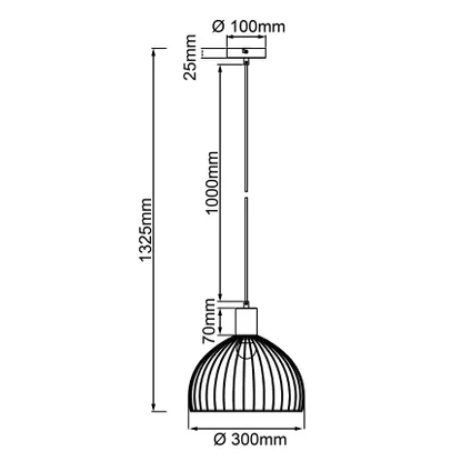 Brilliant hanglamp Blacky ⌀30cm E27 8
