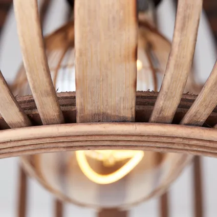 Brilliant plafondlamp Woodrow natuur hout ⌀32cm E27 3