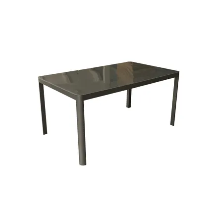 Table de jardin Macari verre/aluminium 150x90x75cm 3