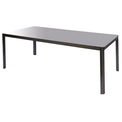 Table Macari aluminium/verre 200x100x75cm 2